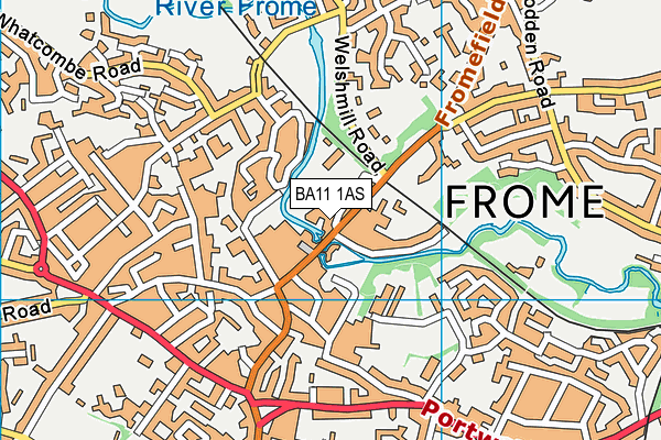 BA11 1AS map - OS VectorMap District (Ordnance Survey)