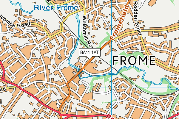 BA11 1AT map - OS VectorMap District (Ordnance Survey)