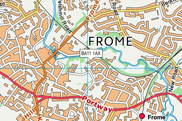 BA11 1AX map - OS VectorMap District (Ordnance Survey)