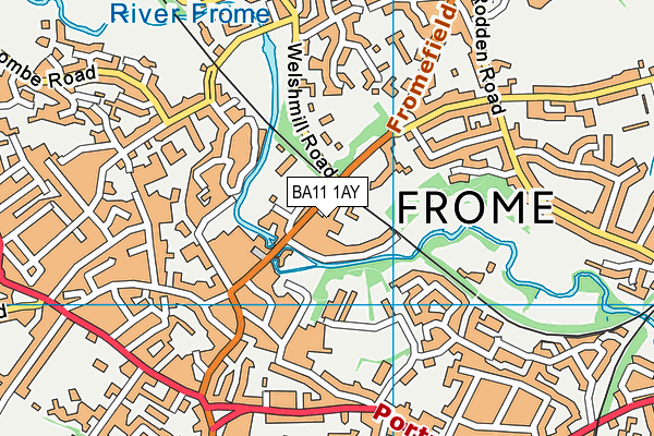 BA11 1AY map - OS VectorMap District (Ordnance Survey)