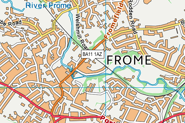 BA11 1AZ map - OS VectorMap District (Ordnance Survey)