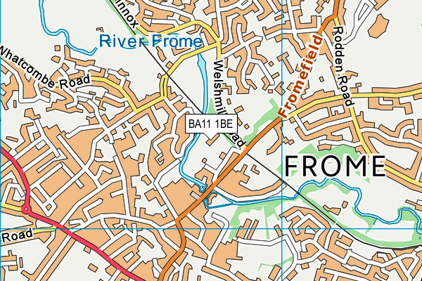 BA11 1BE map - OS VectorMap District (Ordnance Survey)