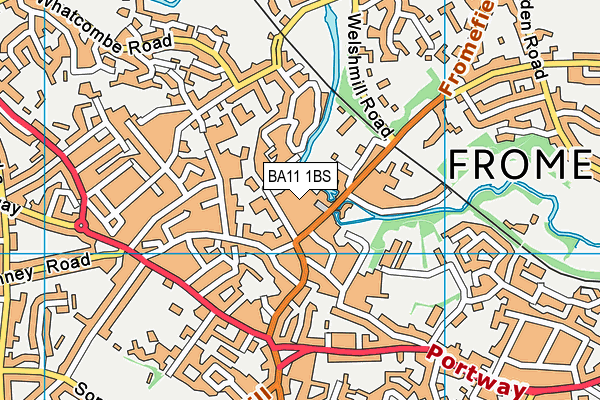 BA11 1BS map - OS VectorMap District (Ordnance Survey)