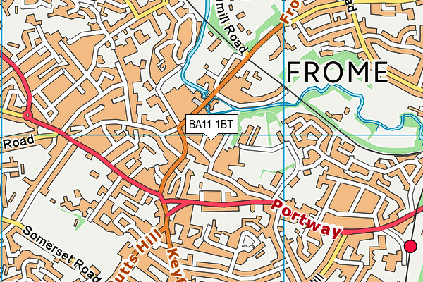 BA11 1BT map - OS VectorMap District (Ordnance Survey)