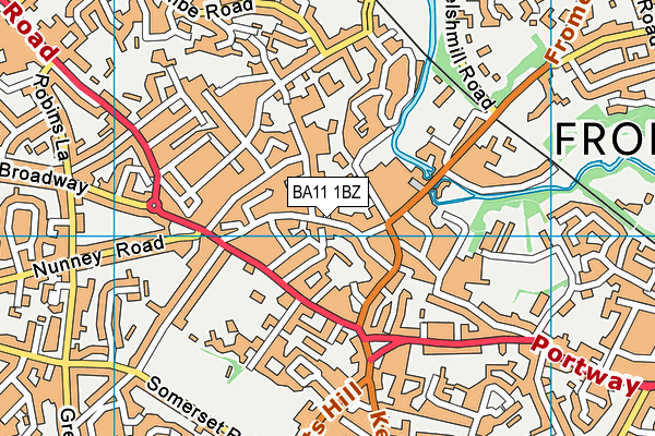 BA11 1BZ map - OS VectorMap District (Ordnance Survey)