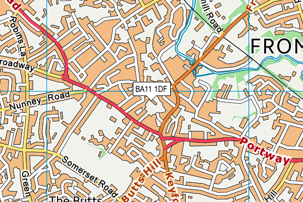 BA11 1DF map - OS VectorMap District (Ordnance Survey)