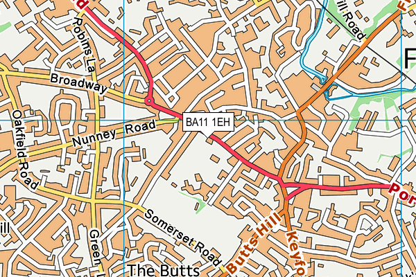 BA11 1EH map - OS VectorMap District (Ordnance Survey)