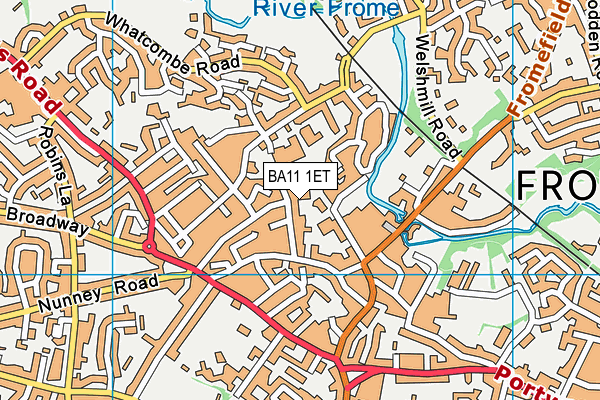 BA11 1ET map - OS VectorMap District (Ordnance Survey)