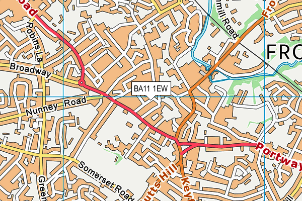 BA11 1EW map - OS VectorMap District (Ordnance Survey)