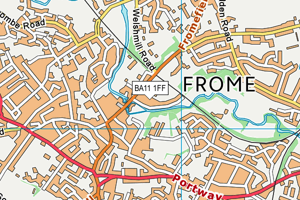 BA11 1FF map - OS VectorMap District (Ordnance Survey)