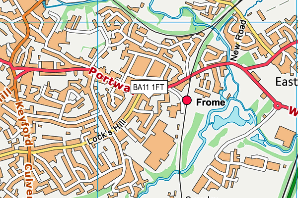 BA11 1FT map - OS VectorMap District (Ordnance Survey)