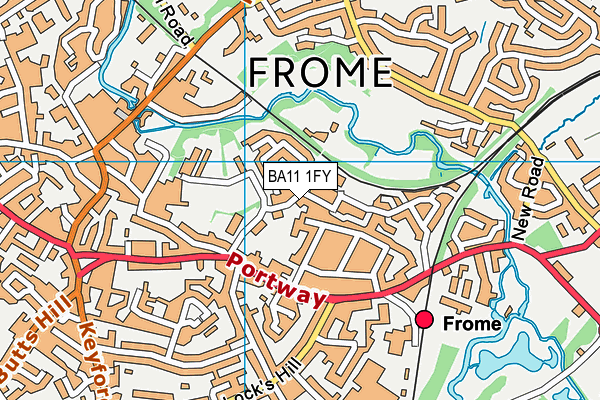 BA11 1FY map - OS VectorMap District (Ordnance Survey)