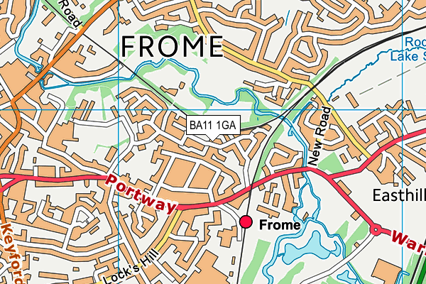 BA11 1GA map - OS VectorMap District (Ordnance Survey)