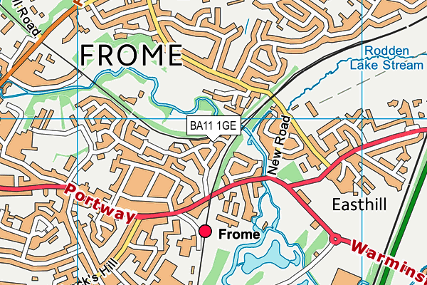 BA11 1GE map - OS VectorMap District (Ordnance Survey)