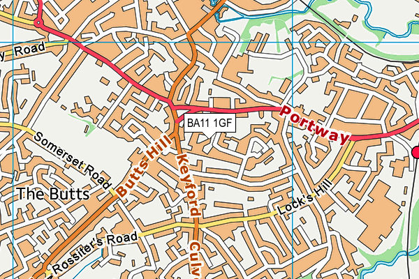 BA11 1GF map - OS VectorMap District (Ordnance Survey)