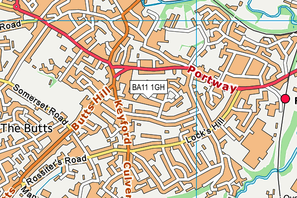 BA11 1GH map - OS VectorMap District (Ordnance Survey)