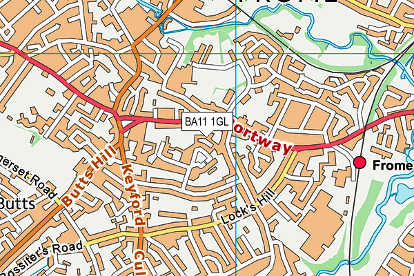 BA11 1GL map - OS VectorMap District (Ordnance Survey)