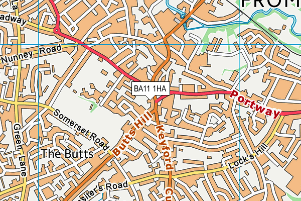 BA11 1HA map - OS VectorMap District (Ordnance Survey)