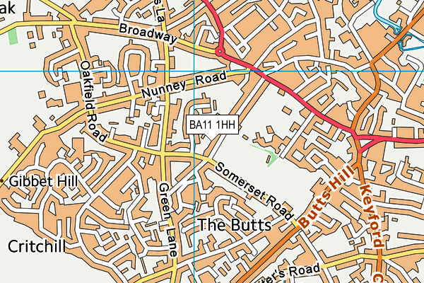 BA11 1HH map - OS VectorMap District (Ordnance Survey)