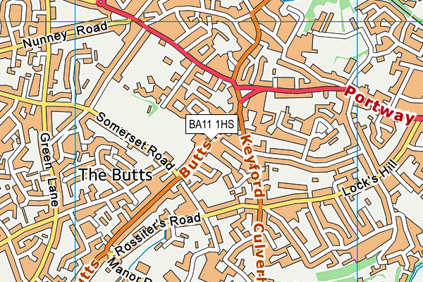 BA11 1HS map - OS VectorMap District (Ordnance Survey)