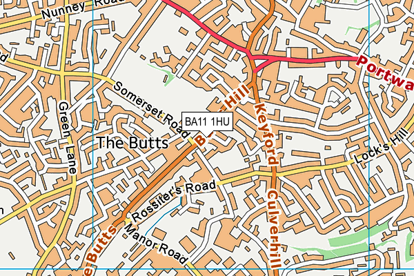 BA11 1HU map - OS VectorMap District (Ordnance Survey)