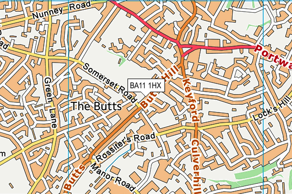 BA11 1HX map - OS VectorMap District (Ordnance Survey)