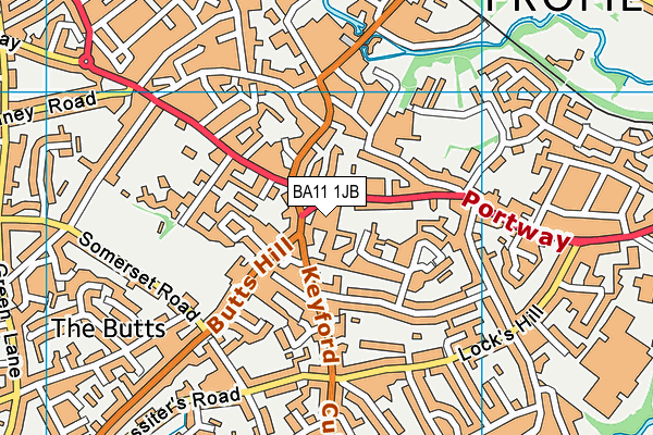 BA11 1JB map - OS VectorMap District (Ordnance Survey)