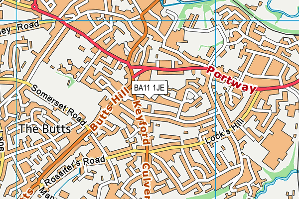 BA11 1JE map - OS VectorMap District (Ordnance Survey)