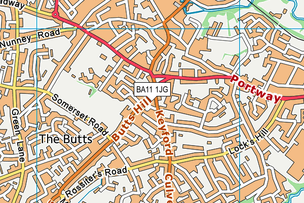 BA11 1JG map - OS VectorMap District (Ordnance Survey)