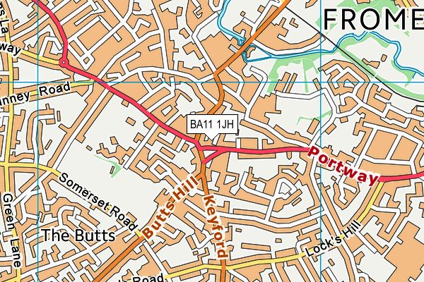 BA11 1JH map - OS VectorMap District (Ordnance Survey)