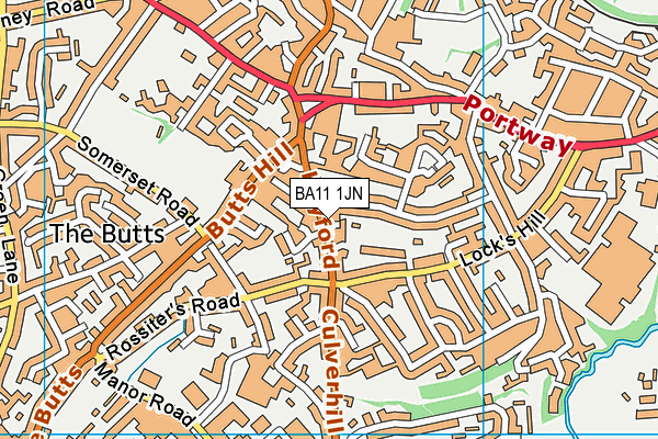 BA11 1JN map - OS VectorMap District (Ordnance Survey)