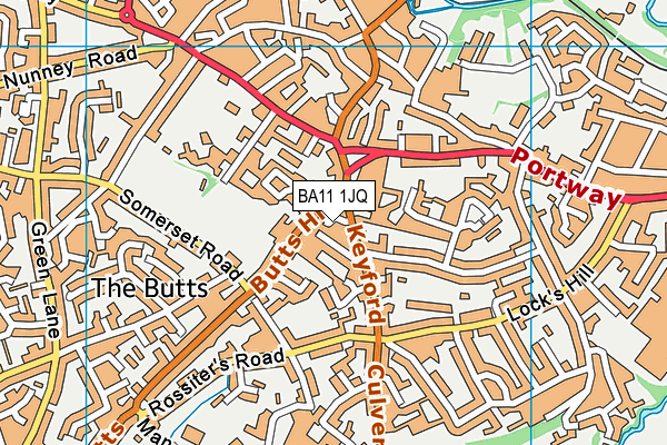 BA11 1JQ map - OS VectorMap District (Ordnance Survey)