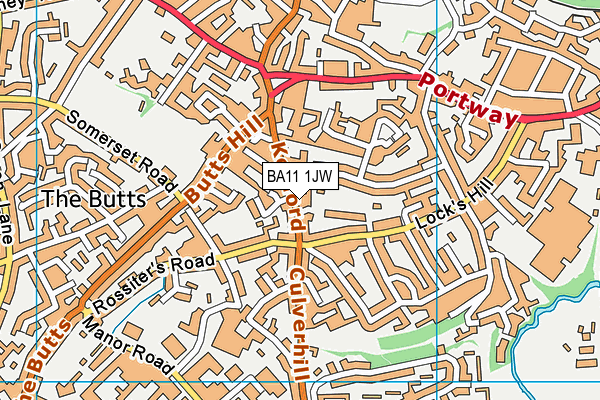 BA11 1JW map - OS VectorMap District (Ordnance Survey)