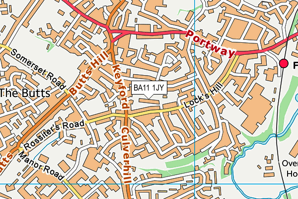 BA11 1JY map - OS VectorMap District (Ordnance Survey)