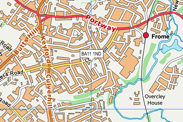 BA11 1ND map - OS VectorMap District (Ordnance Survey)