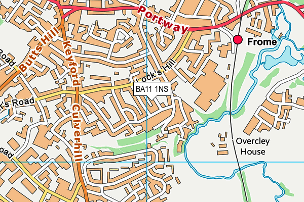 BA11 1NS map - OS VectorMap District (Ordnance Survey)