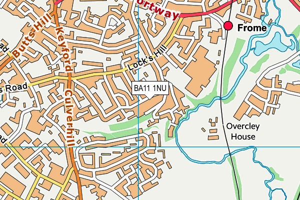 BA11 1NU map - OS VectorMap District (Ordnance Survey)