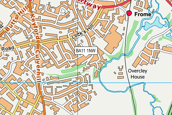 BA11 1NW map - OS VectorMap District (Ordnance Survey)