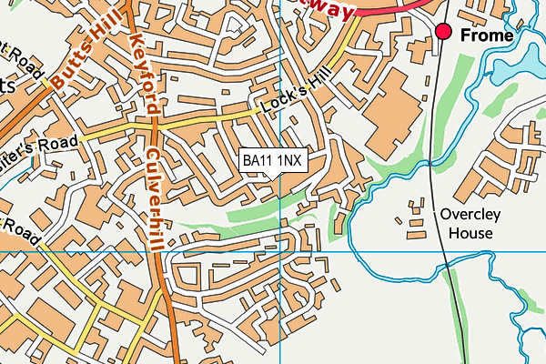 BA11 1NX map - OS VectorMap District (Ordnance Survey)