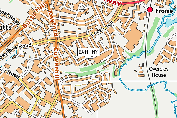 BA11 1NY map - OS VectorMap District (Ordnance Survey)