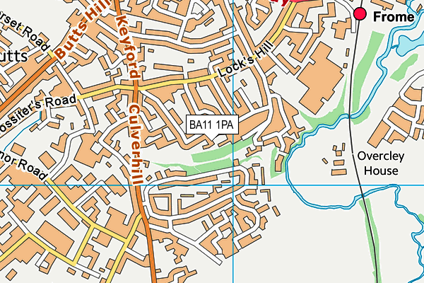 BA11 1PA map - OS VectorMap District (Ordnance Survey)