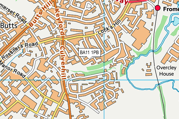 BA11 1PB map - OS VectorMap District (Ordnance Survey)