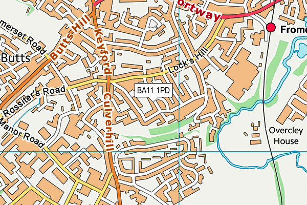 BA11 1PD map - OS VectorMap District (Ordnance Survey)