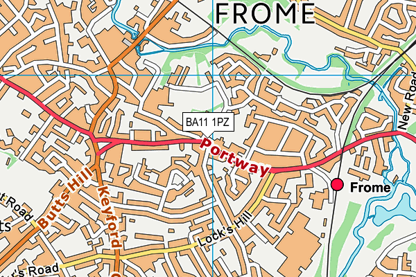 BA11 1PZ map - OS VectorMap District (Ordnance Survey)