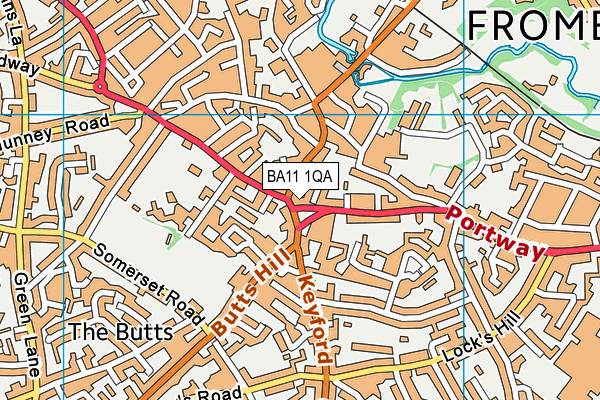 BA11 1QA map - OS VectorMap District (Ordnance Survey)