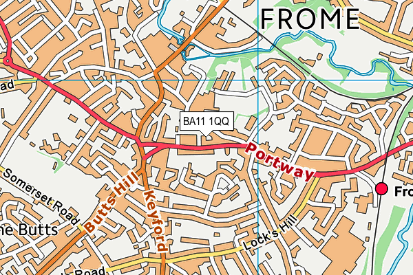 BA11 1QQ map - OS VectorMap District (Ordnance Survey)