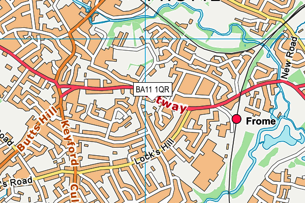 BA11 1QR map - OS VectorMap District (Ordnance Survey)