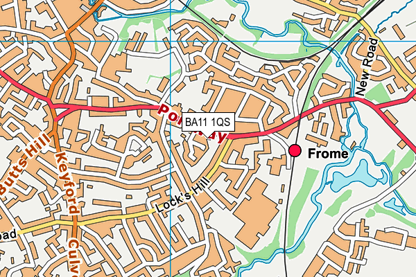 BA11 1QS map - OS VectorMap District (Ordnance Survey)