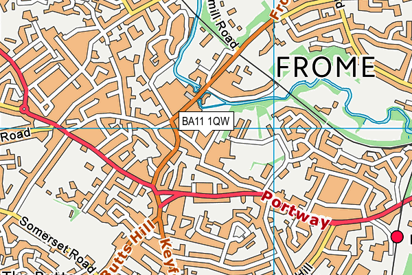 BA11 1QW map - OS VectorMap District (Ordnance Survey)