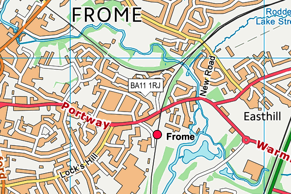 BA11 1RJ map - OS VectorMap District (Ordnance Survey)